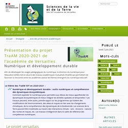 Présentation du projet TraAM 2020-2021 de l'académie de Versailles