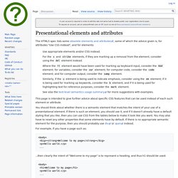 Presentational elements and attributes - WHATWG Wiki