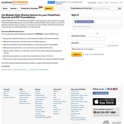 Slide Sharing - Share PowerPoint Slides Online on authorSTREAM