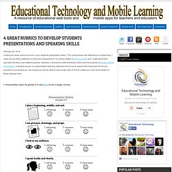 4 Great Rubrics to Develop Students Presentations and Speaking Skills