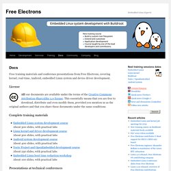 Embedded Linux, kernel and real-time presentations