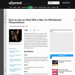How to Use an iPad With a Mac for Whiteboard Presentations