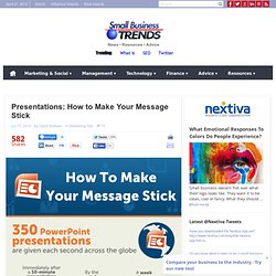 Presentations: How to Make Your Message Stick