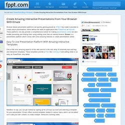 Create Amazing Interactive Presentations From Your Browser With Emaze