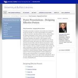 Poster Presentations - Designing Effective Posters - Resources by Subject - University at Buffalo Libraries