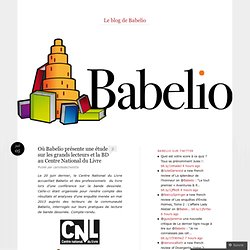 Où Babelio présente une étude sur les grands lecteurs et la BD au Centre National du Livre