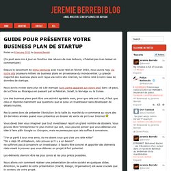 Guide pour présenter votre Business Plan de Startup