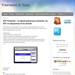 un logiciel gratuit pour présenter vos PDF en diaporamas et les annoter