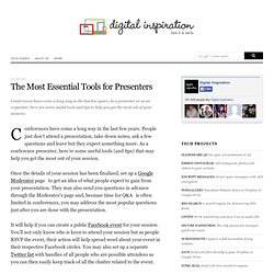 Most Essential Tools for Presenters and Conference Organizers