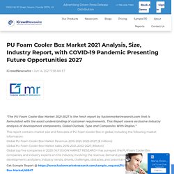 PU Foam Cooler Box Market 2021 Analysis, Size, Industry Report, with COVID-19 Pandemic Presenting Future Opportunities 2027
