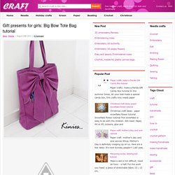 gift presents for girls: big bow tote bag tutorial