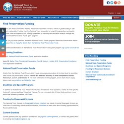 Find Preservation Funding - Preservation Leadership Forum