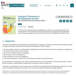 enseigner l'EDD : sélection Canopé