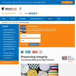 Preserving Integrity - Career Development From MindTools.com