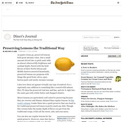 Preserving Lemons the Traditional Way