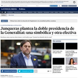 Junqueras plantea la doble presidencia de la Generalitat: una simbólica y otra efectiva