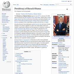 Presidency of Barack Obama