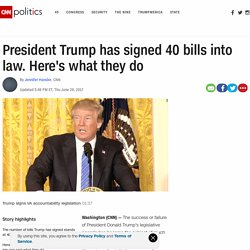 President Trump has signed 40 bills into law. Here's what they do