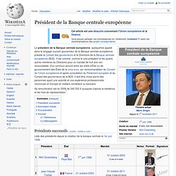 Président de la Banque centrale européenne