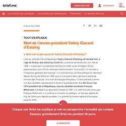 Mort de l’ancien président Valéry Giscard d’Estaing...