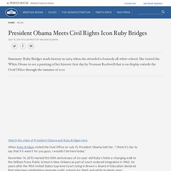 President Obama Meets Civil Rights Icon Ruby Bridges
