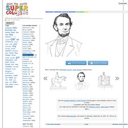 President Abraham Lincoln Portrait coloring page