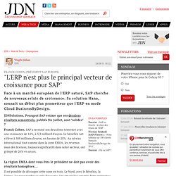 "L'ERP n'est plus le principal vecteur de croissance pour SAP" - Journal du Net Solutions