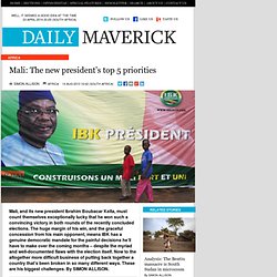 Mali: The new president’s top 5 priorities