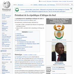 Président de la république d'Afrique du Sud