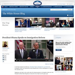 President Obama Speaks on Immigration Reform