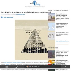 2016 RIBA President's Medals Winners Announced