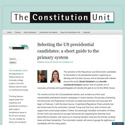 Selecting the US presidential candidates: a short guide to the primary system