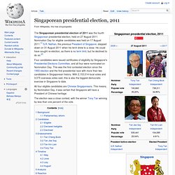 Singaporean presidential election, 2011
