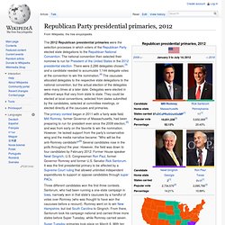 Republican Party (United States) presidential primaries, 2012 - Wiki