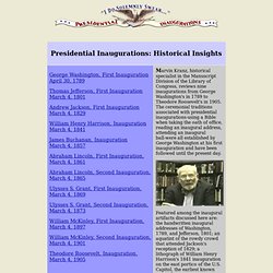 Presidential Inaugurations: Words and Images