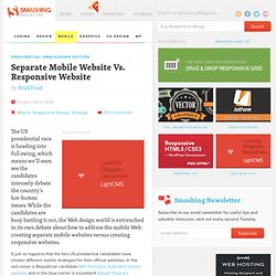 Separate Mobile Website Vs. Responsive Website