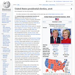 United States presidential election, 2016 - Wikipedia