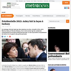 Présidentielle 2012: Aubry fait la leçon à Sarkozy