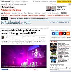 Les candidats à la présidentielle passent leur grand oral LGBT
