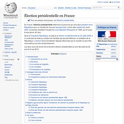 Élection présidentielle en France
