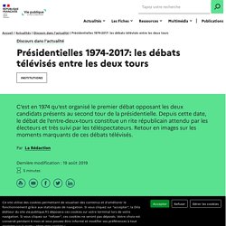 Présidentielles 1974-2017 : les débats télévisés entre les deux tours