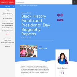 Black History Month and Presidents' Day Biography Reports