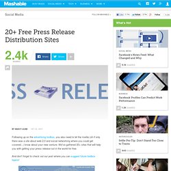 20+ Free Press Release Distribution Sites