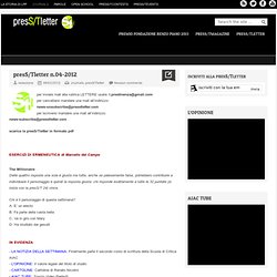 presS/Tletter n.04-2012 - presS/Tletter
