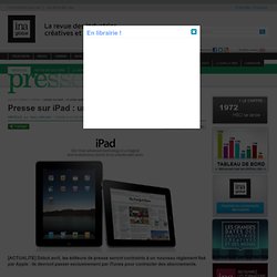 Presse - Article - Presse sur iPad : un piège Apple ?