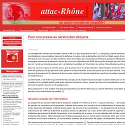 19. Pour une presse au service des citoyens - attac-Rhône