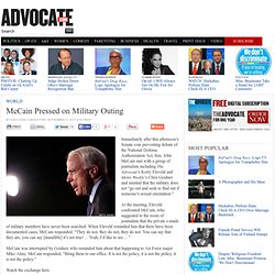 McCain Pressed on Military Outing