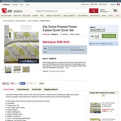 City Scene Pressed Flower 3-piece Duvet Cover Set