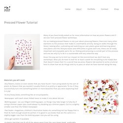 Pressed Flower Tutorial – MR Studio