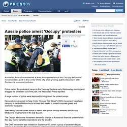 Aussie police arrest 'Occupy' protesters